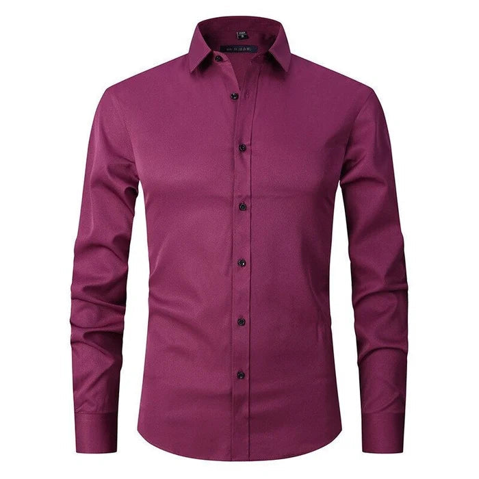 Hemd Slim Fit Stretch Langarm Bügelleicht – Jett