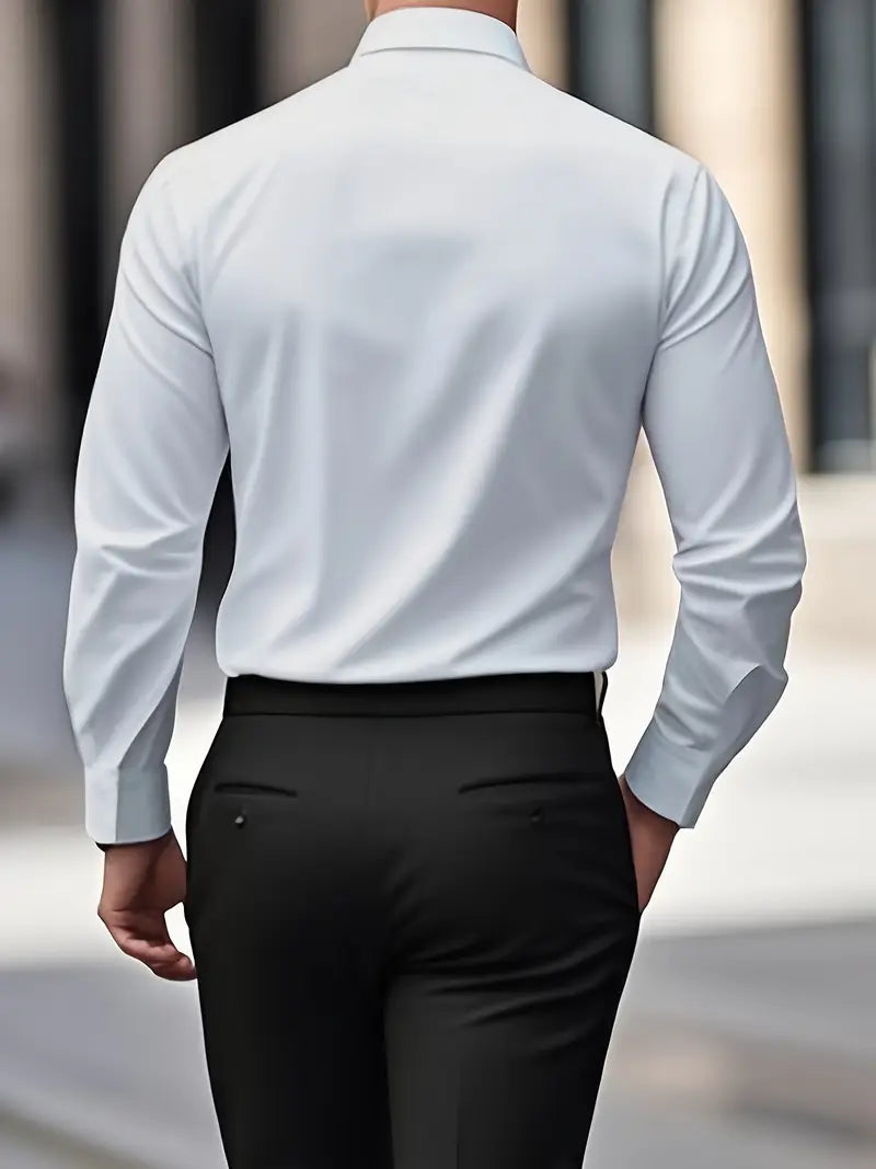 Hemd Spitzkragen Slim Fit Langarm Schwarz – Hale