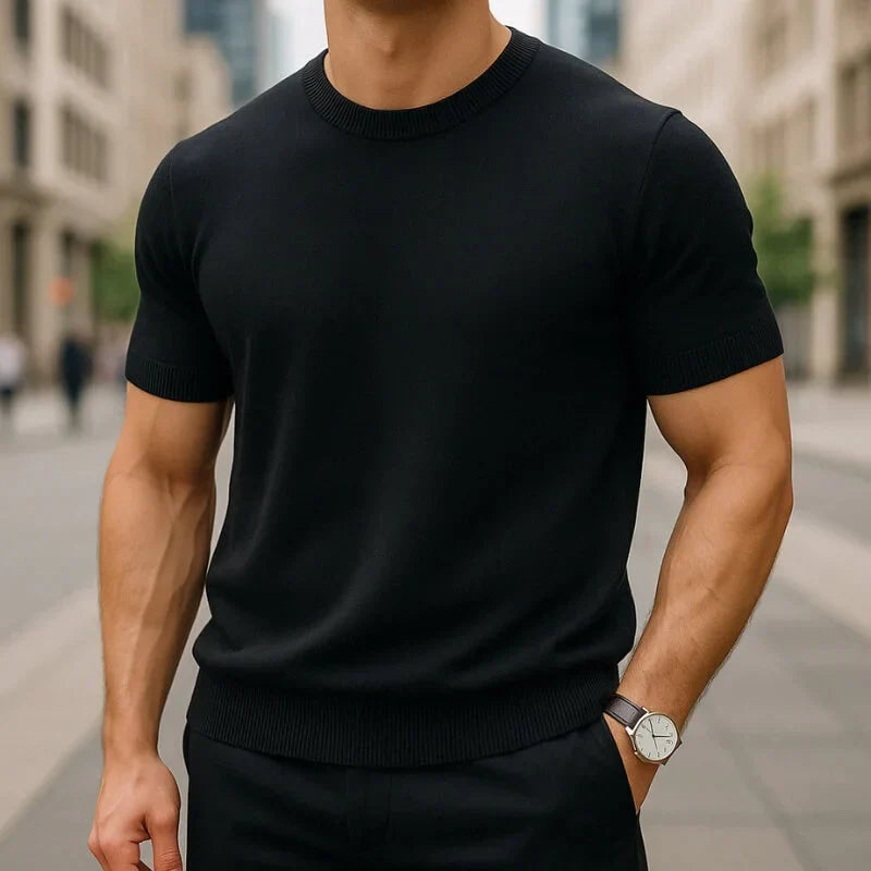 T-Shirt Merino-Wollmischung Tailored Fit – Tarlano