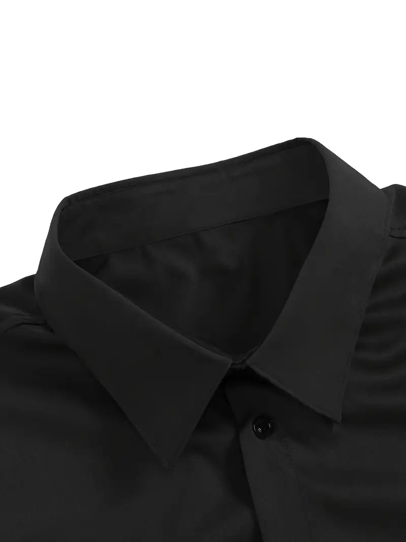 Hemd Spitzkragen Slim Fit Langarm Schwarz – Hale