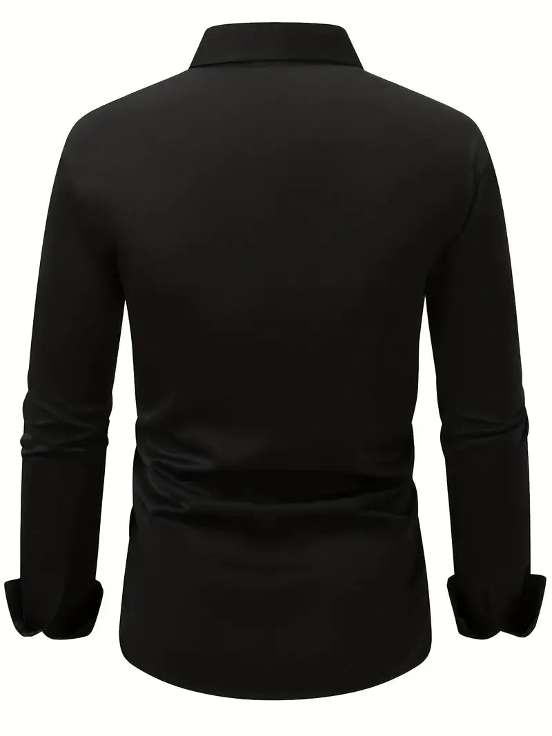 Hemd Spitzkragen Slim Fit Langarm Schwarz – Hale