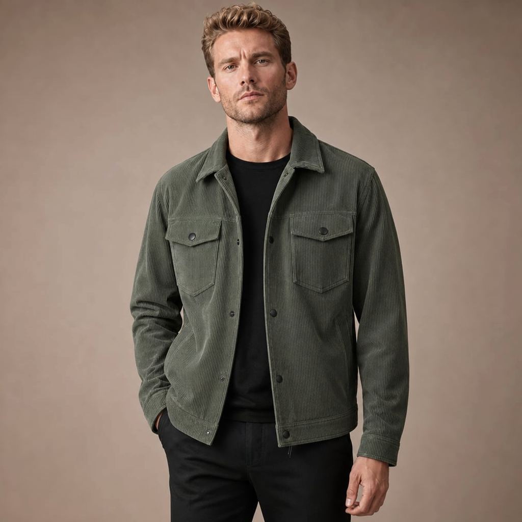 Blazer Cord Loose Fit Blazer Grün – Walter