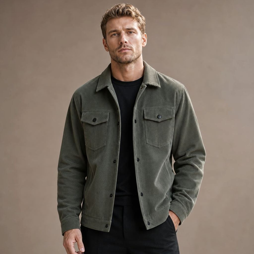 Blazer Cord Loose Fit Blazer Grün – Walter