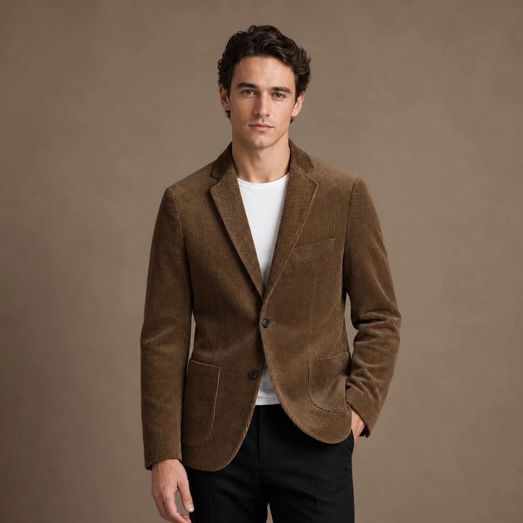 Cord-Blazer Relaxed Fit in Braun — Amron von Enzaco, Vorderansicht