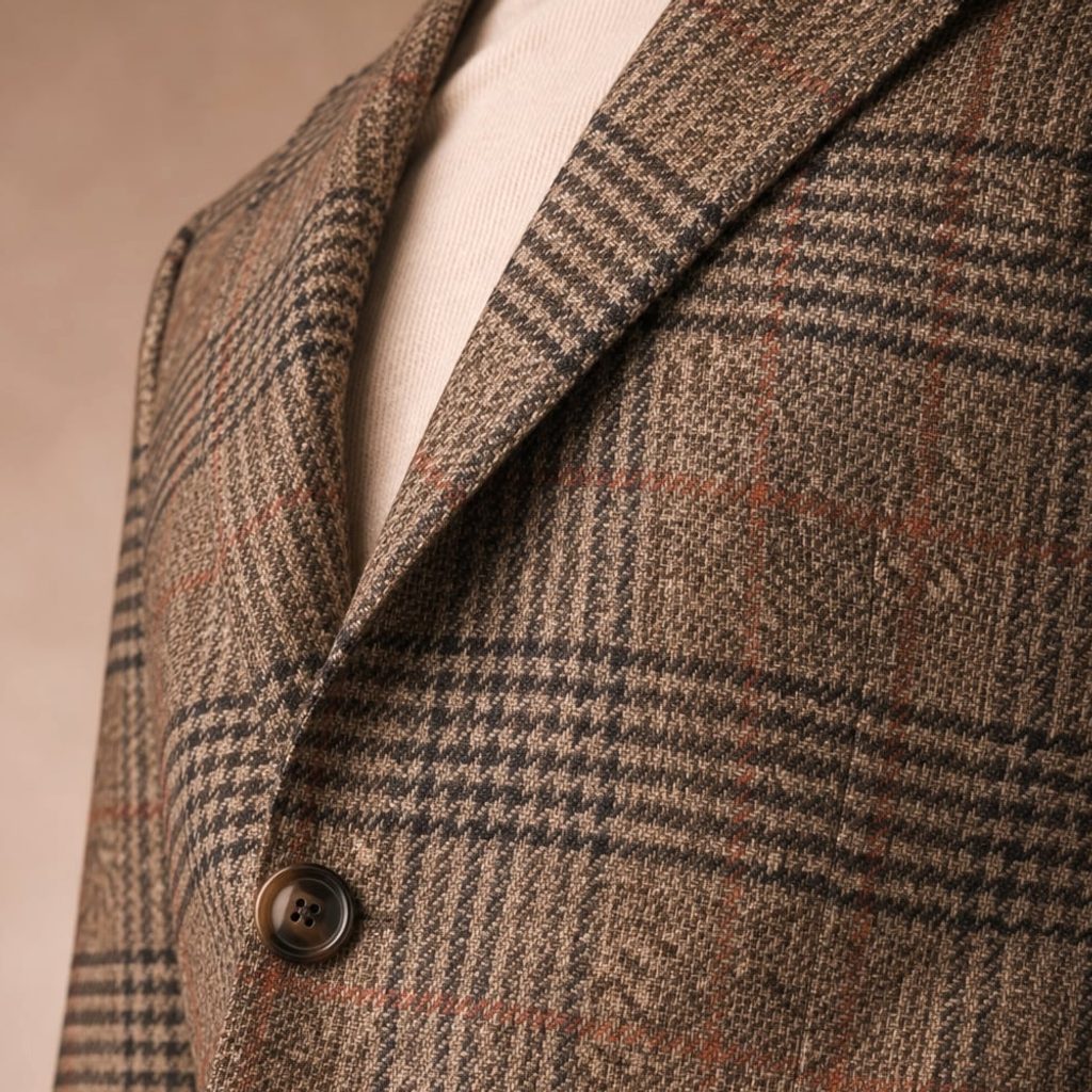 Blazer Herren Hahnentritt-Muster Fitted – Luca
