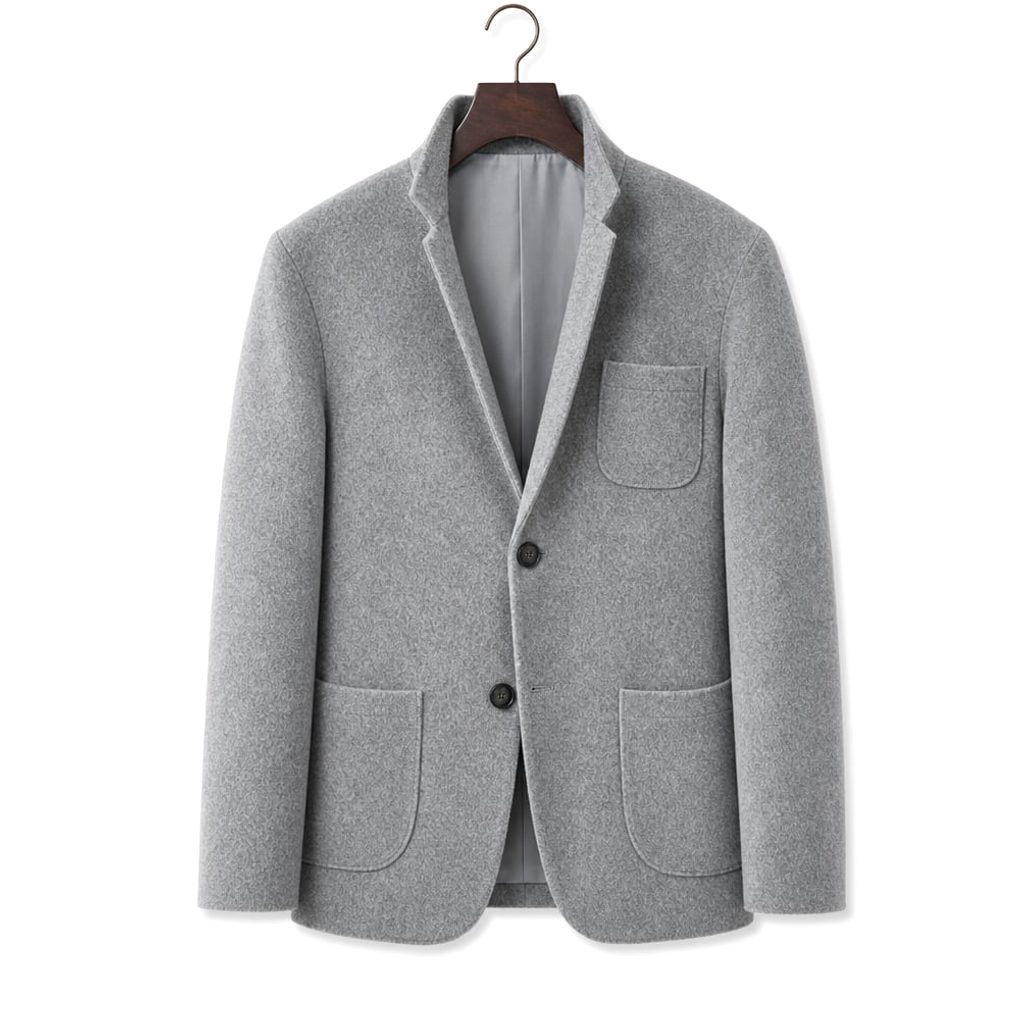 Blazer Wollmischung Stehkragen Dunkelblau – Joachim