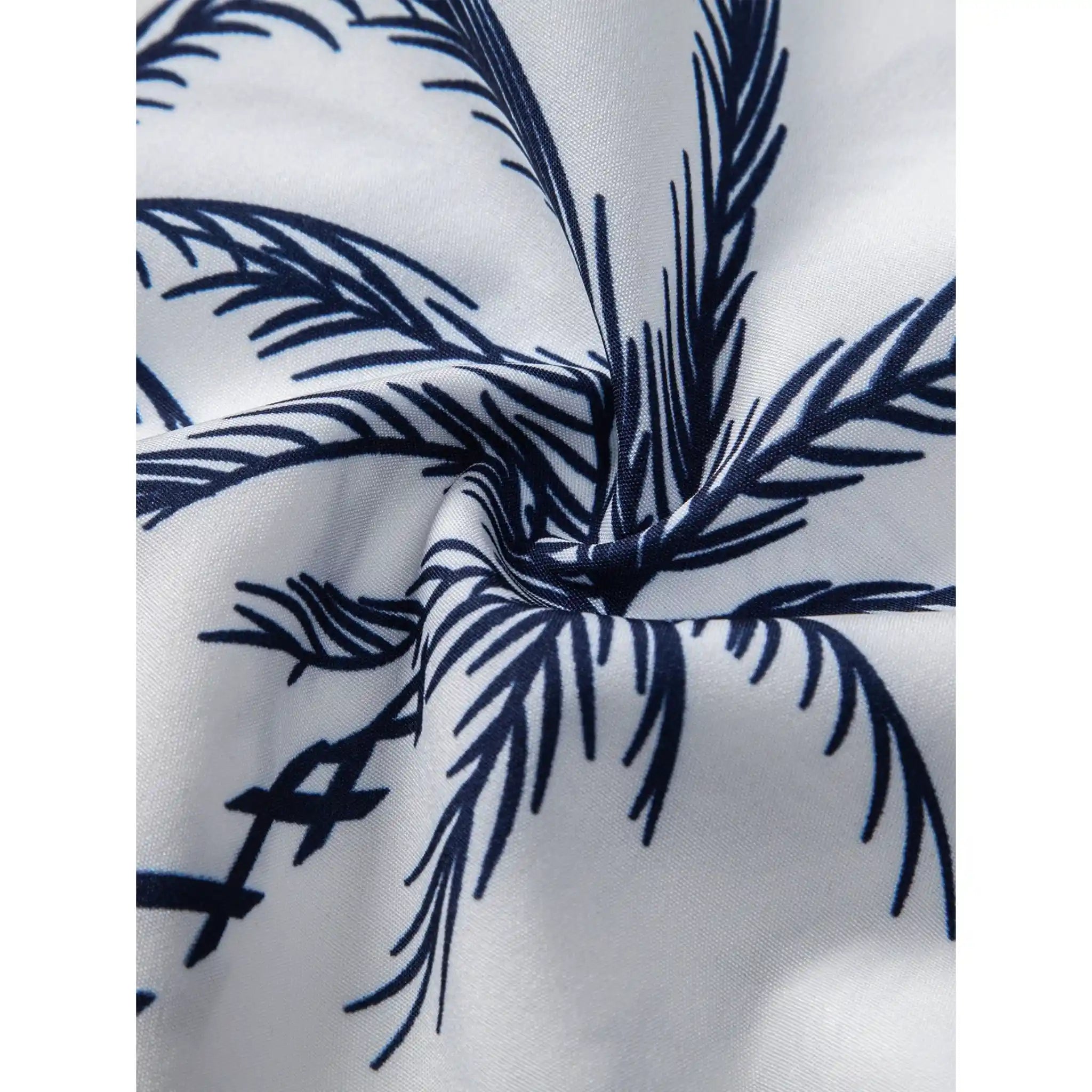 Freizeithemd & Hose Set Insel-Print Leichtes Polyester – Maxo