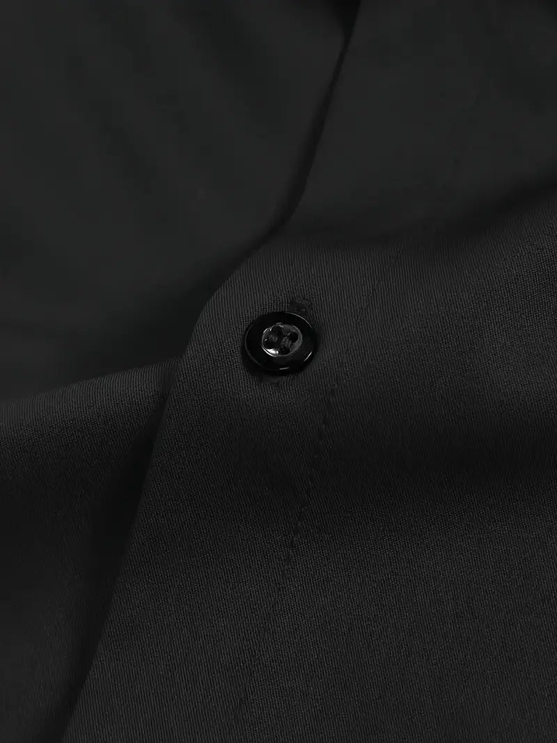 Hemd Spitzkragen Slim Fit Langarm Schwarz – Hale