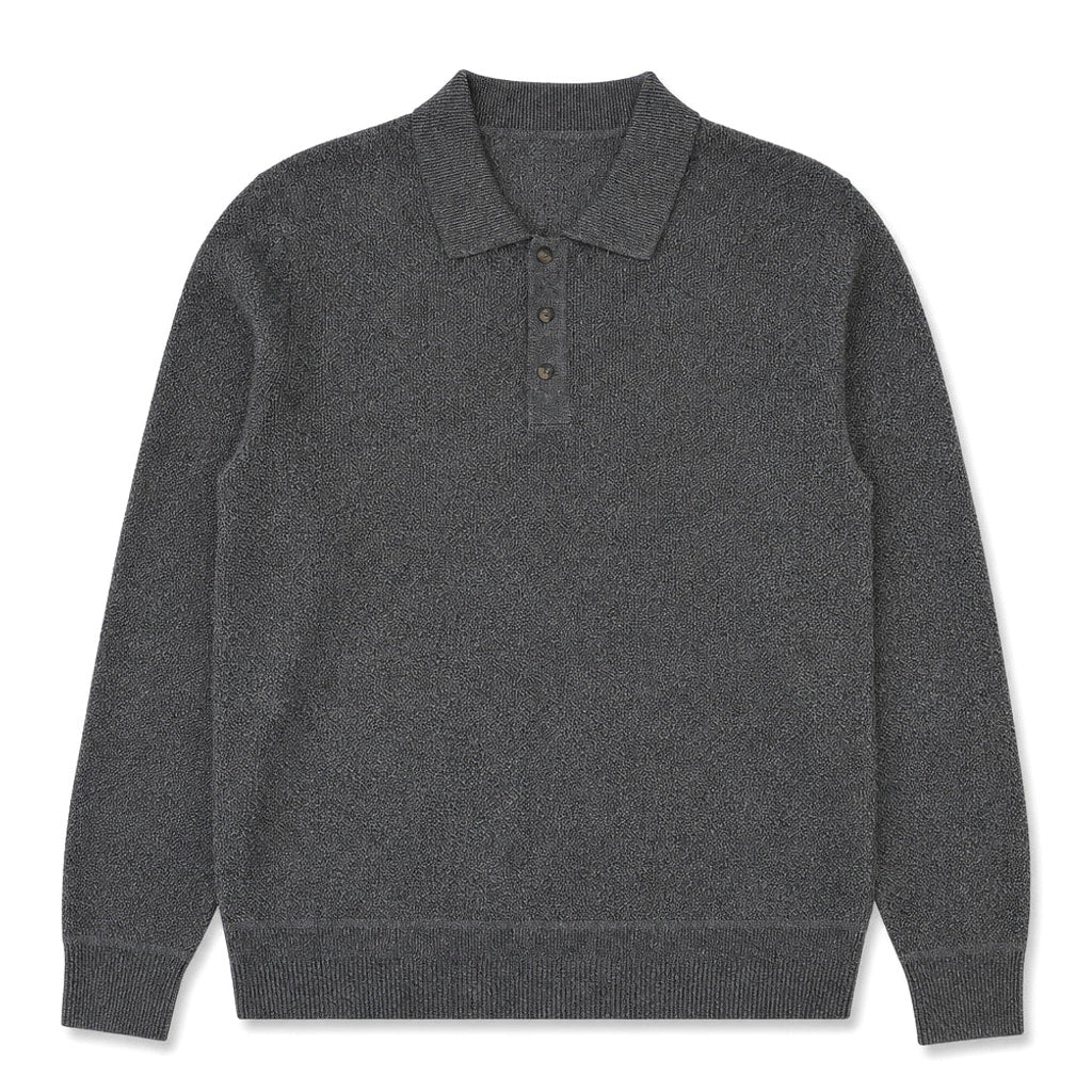 Carsten | Strickpoloshirt Langarm
