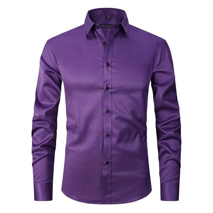 Hemd Slim Fit Stretch Langarm Bügelleicht – Jett