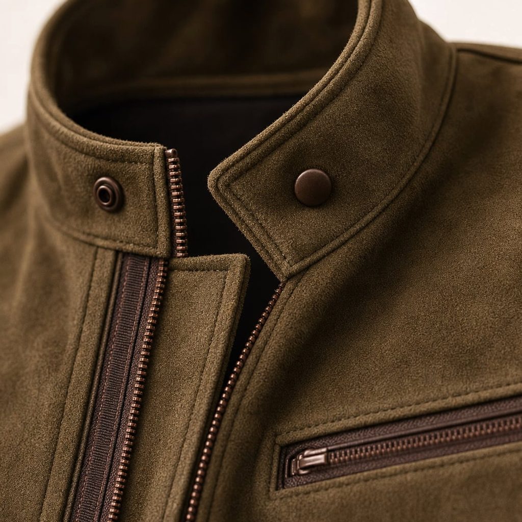 Eike | Jacke Wildlederoptik Zip-Up