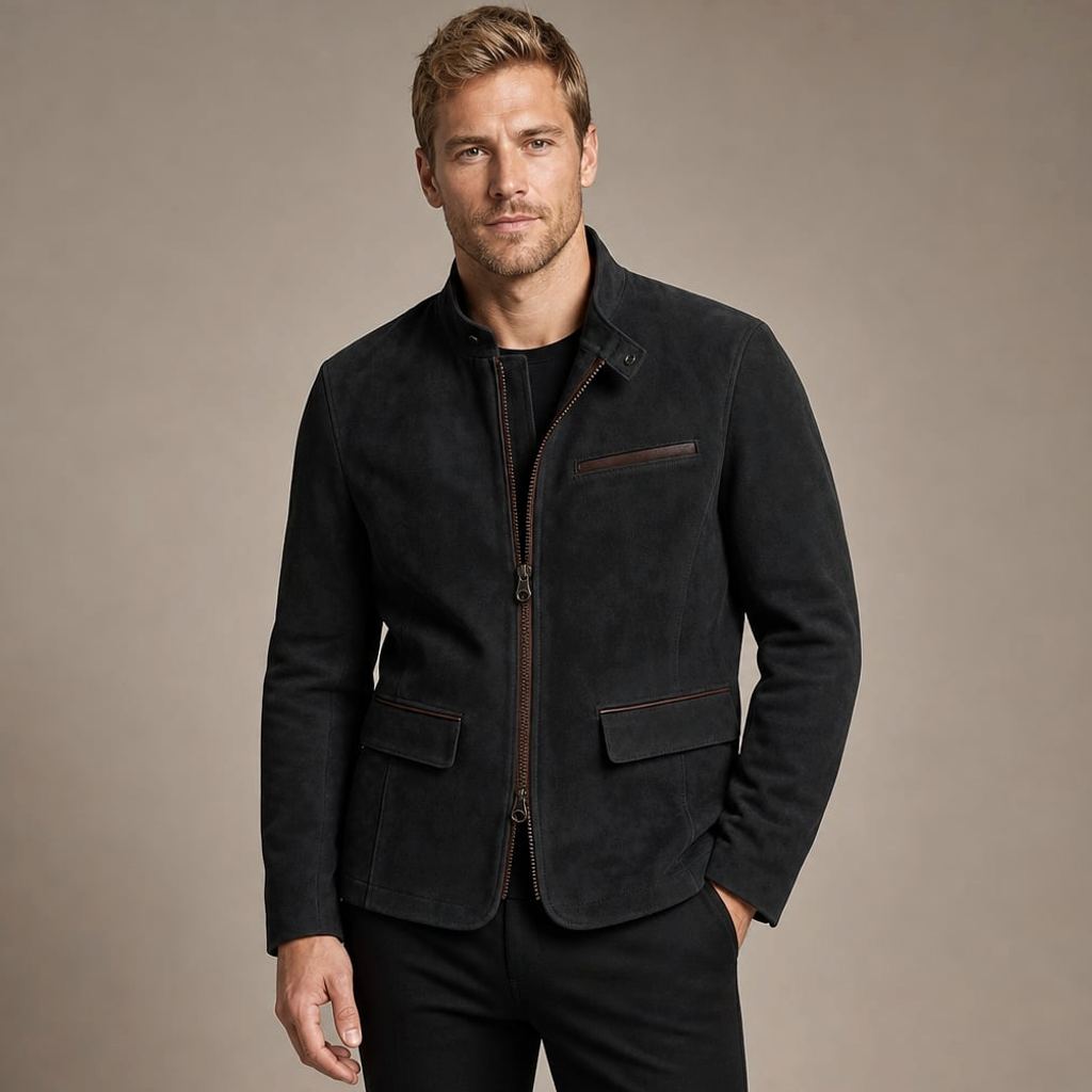 Eike | Jacke Wildlederoptik Zip-Up