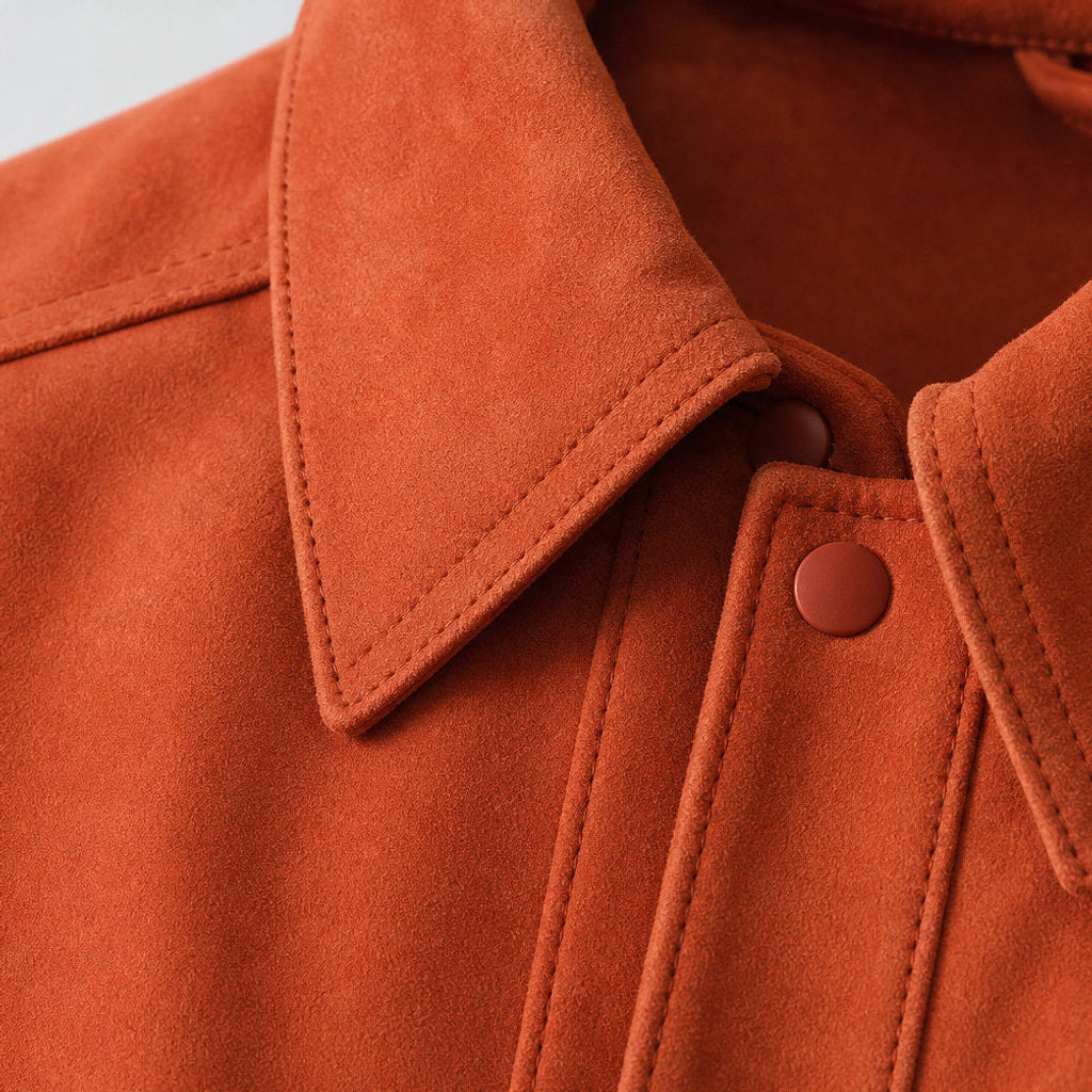 Emmerich | Truckerjacke Wildleder Orange