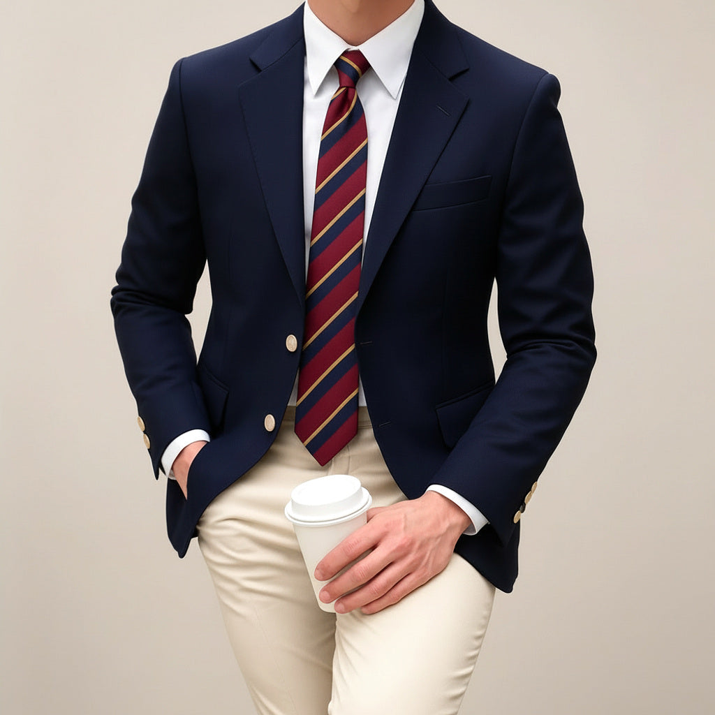 Aldor | Dunkelblauer Blazer Goldknöpfe – Produktfoto