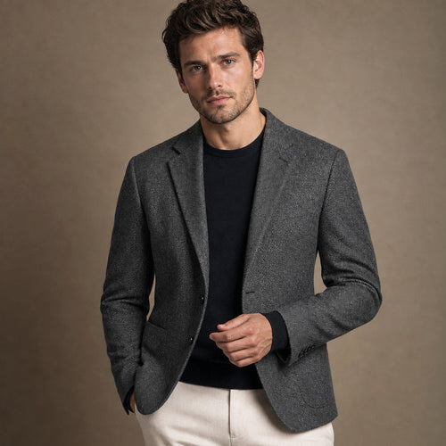 Anselm | Blazer Fischgrat Regular Fit Dunkelgrau – Produktfoto