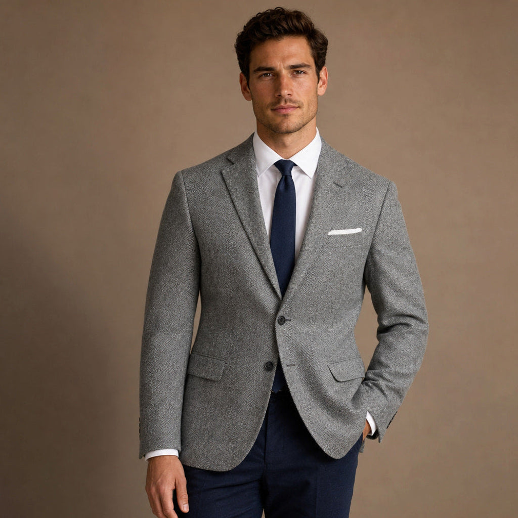 Anselm | Blazer Fischgrat Regular Fit – Premium Editorial