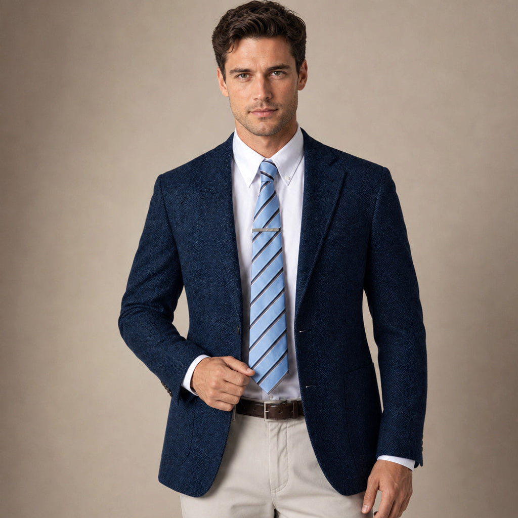 Anselm | Blazer Fischgrat Regular Fit Navy – Produktfoto