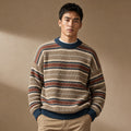 Arnd | Grobstrickpullover Rippstrick Rundhals Khaki – Produktfoto