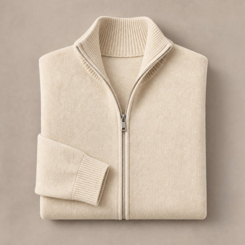 Barven | Strickanzug Stehkragen Beige Beige – Produktfoto