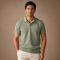 Baxon | Poloshirt Strukturstrick Regular Fit Grün – Produktfoto