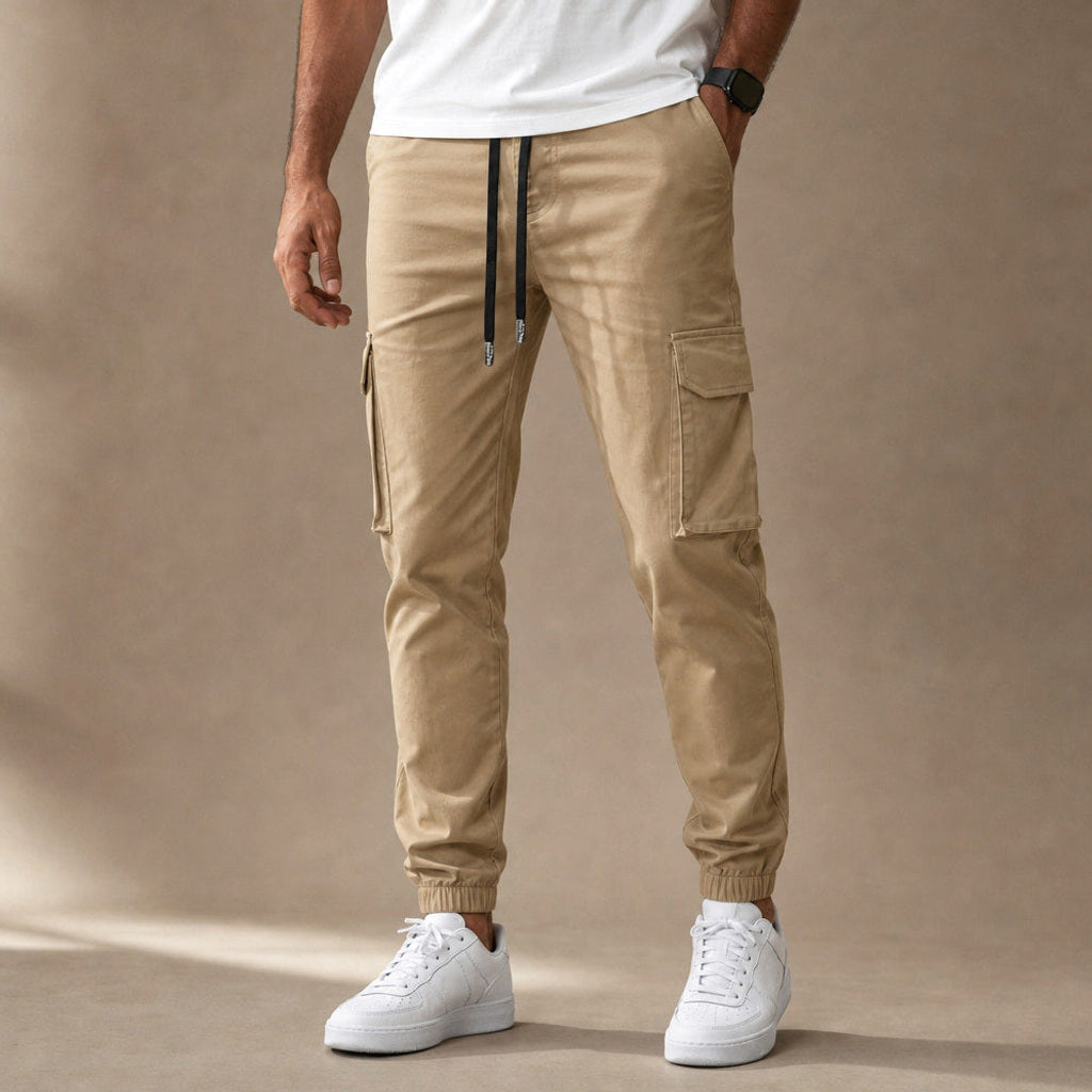 Belex | Cargohose Tapered Jogger Beige – Produktfoto
