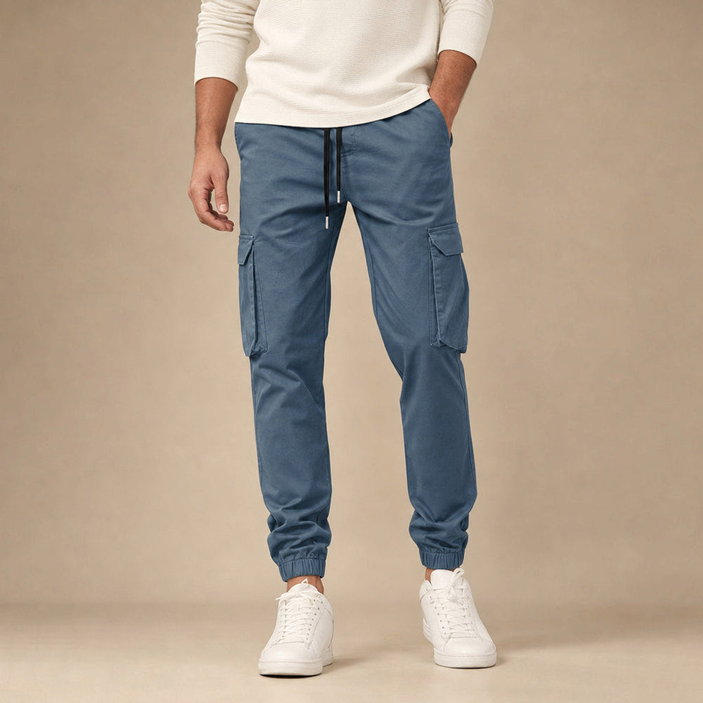 Belex | Cargohose Tapered Jogger Blau – Produktfoto