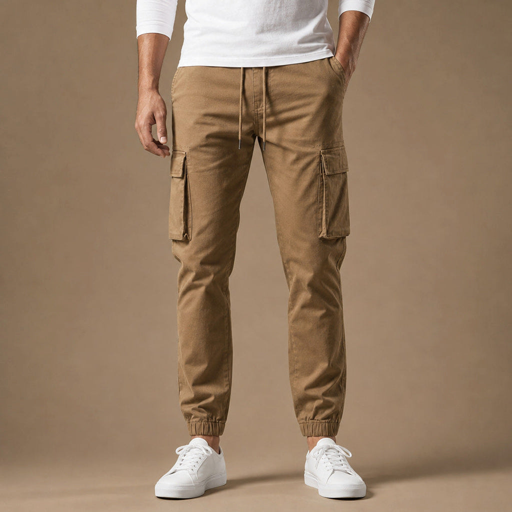 Belex | Cargohose Tapered Jogger in Camel – Premium Editorial