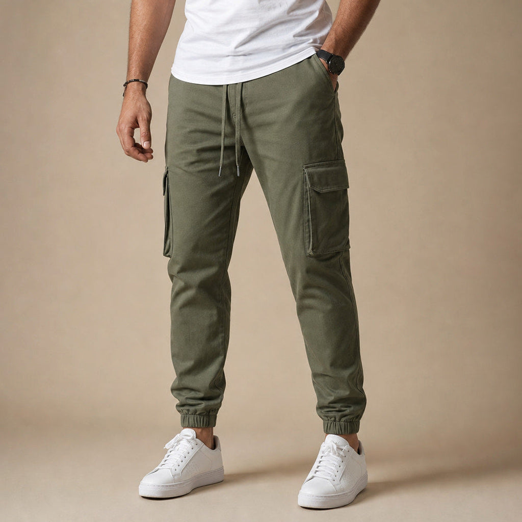Belex | Cargohose Tapered Jogger in Grün – Premium Editorial