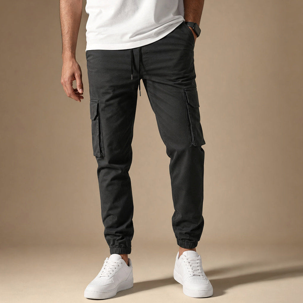 Belex | Cargohose Tapered Jogger Schwarz – Produktfoto