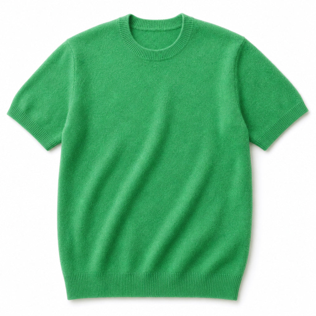 Fine Knit Tee Soft Touch Relaxed Fit Green – Product Photo