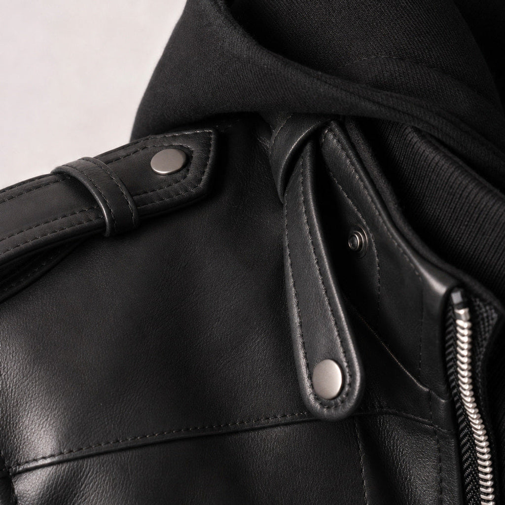 Bertram | Lederjacke Bomber mit abnehmbarer Kapuze – Produktfoto