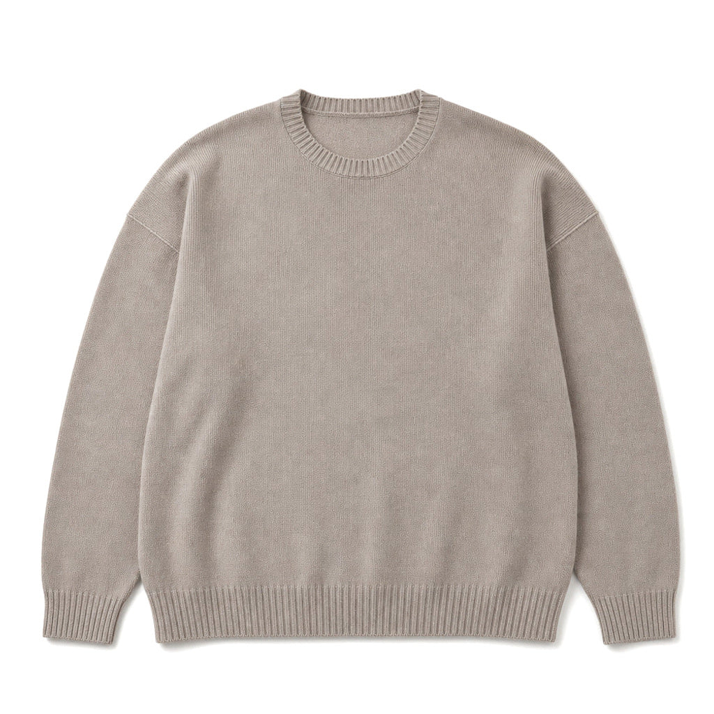 Branimir | Grobstrickpullover Rippstrick Dunkelbeige – Produktfoto