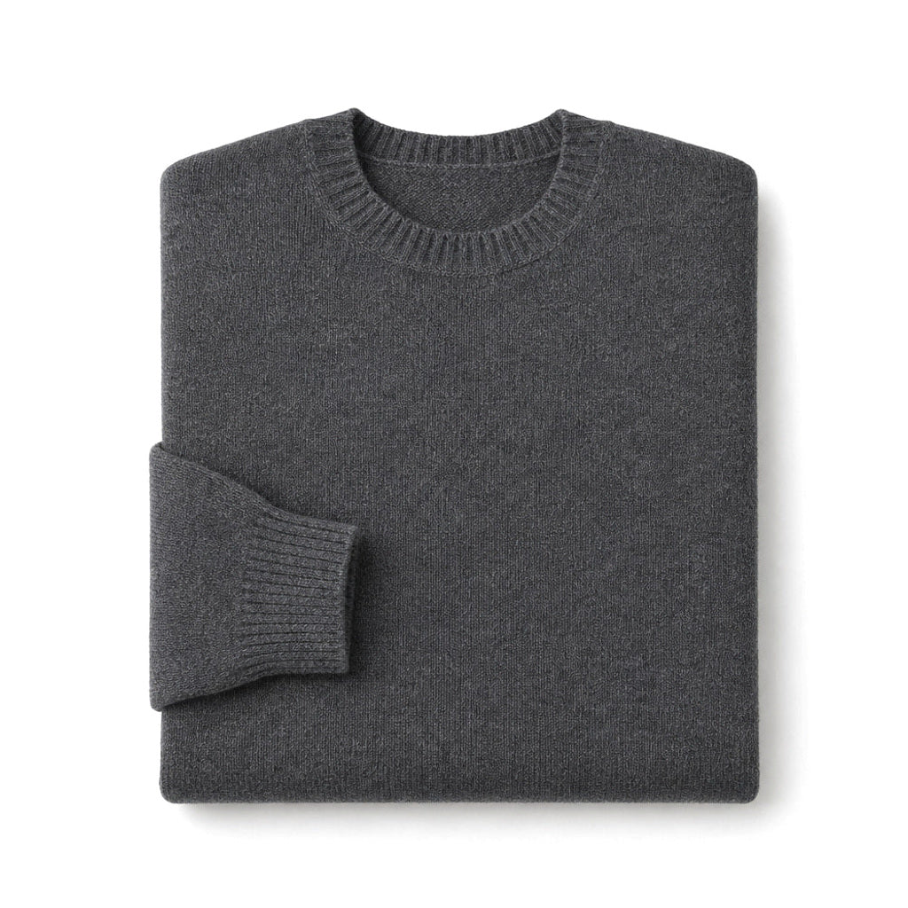 Branimir | Grobstrickpullover Rippstrick Dunkelgrau – Produktfoto