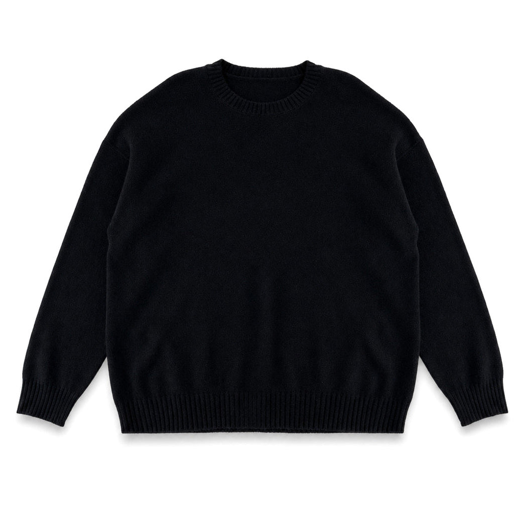 Branimir | Grobstrickpullover Rippstrick Schwarz – Produktfoto