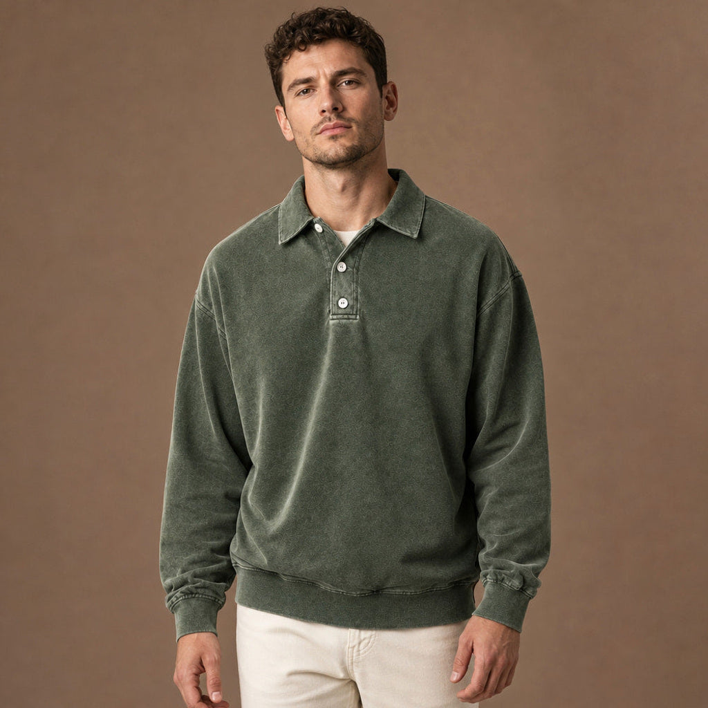 Charner | Poloshirt Drop Shoulder Relaxed Fit – Premium Editorial