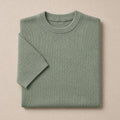 Kieran | Strickshirt Rundhals Strukturgestrick Grün – Produktfoto