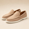 Loafer Shoes Suede Slip-On Driving Shoe Beige – Product Photo