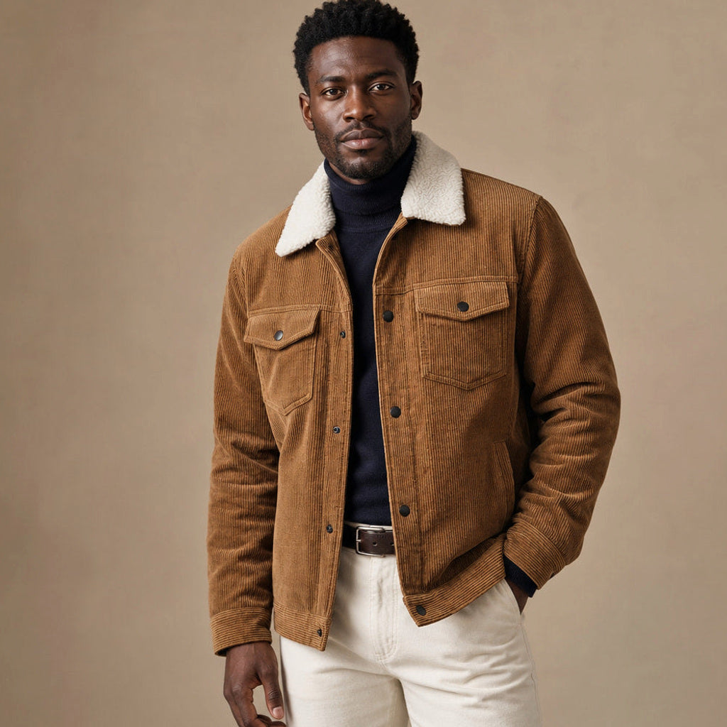 Chordex | Cordjacke Regular Fit Braun – Produktfoto