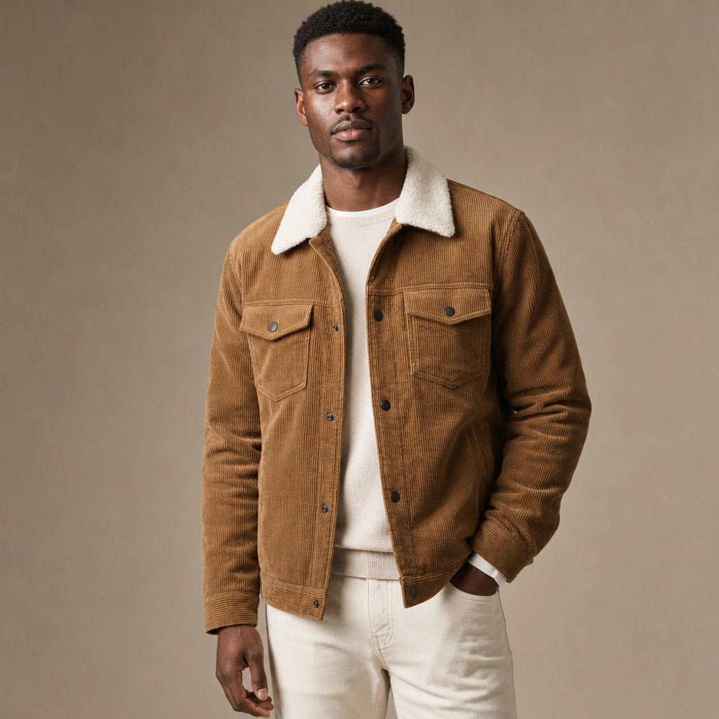 Chordex | Cordjacke Regular Fit in Braun – Premium Editorial