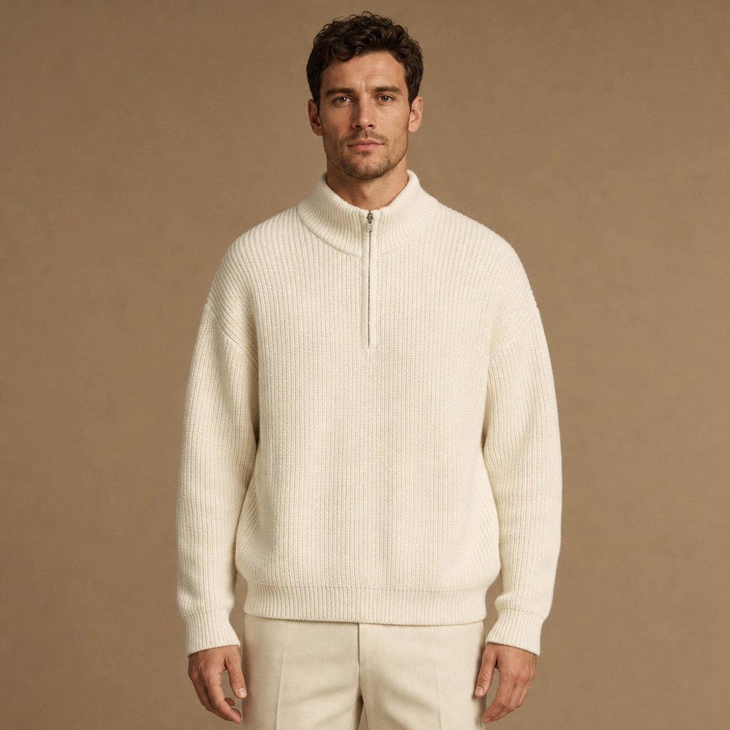 Clemens | Troyer-Pullover Rippstrick – Premium Editorial