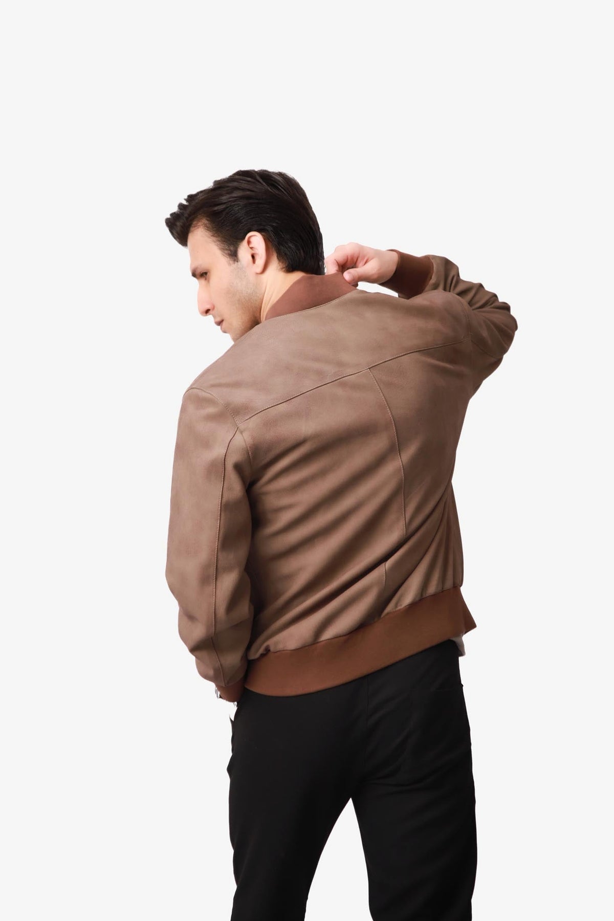 Dankwart | Bomberjacke Nubukleder Beige – Produktfoto