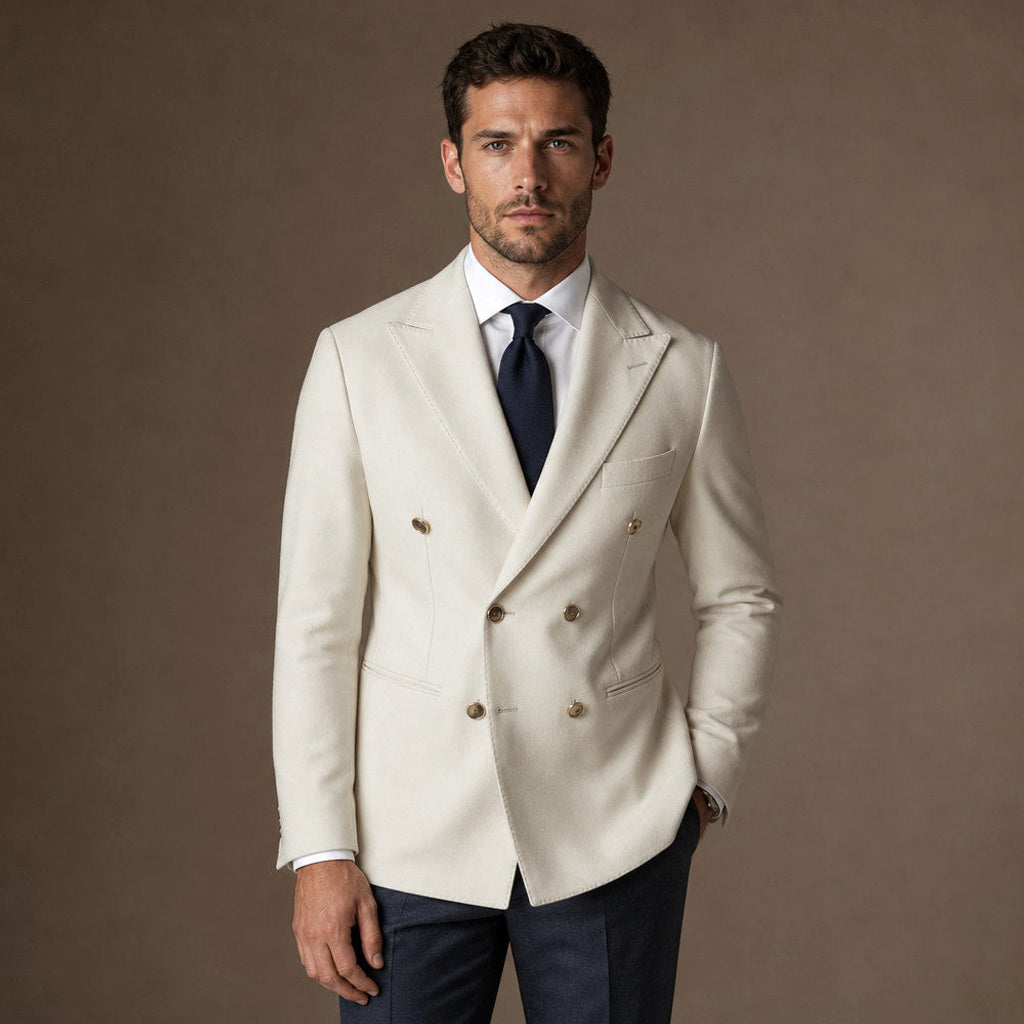 Dennis | Blazer Halbgefüttert Tailored Fit Creme – Produktfoto