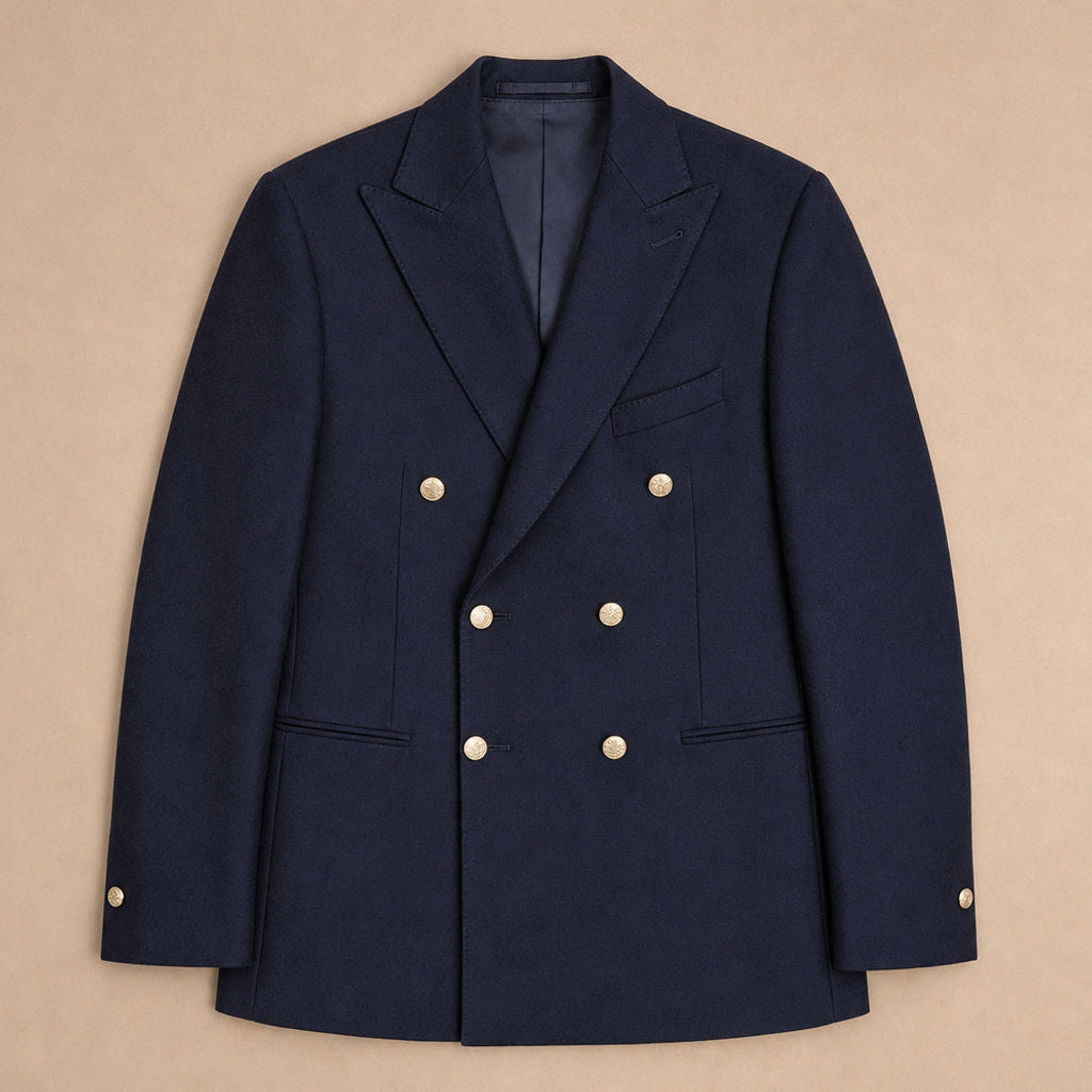 Dennis | Blazer Halbgefüttert Tailored Fit Navy – Flatlay-Produktfoto