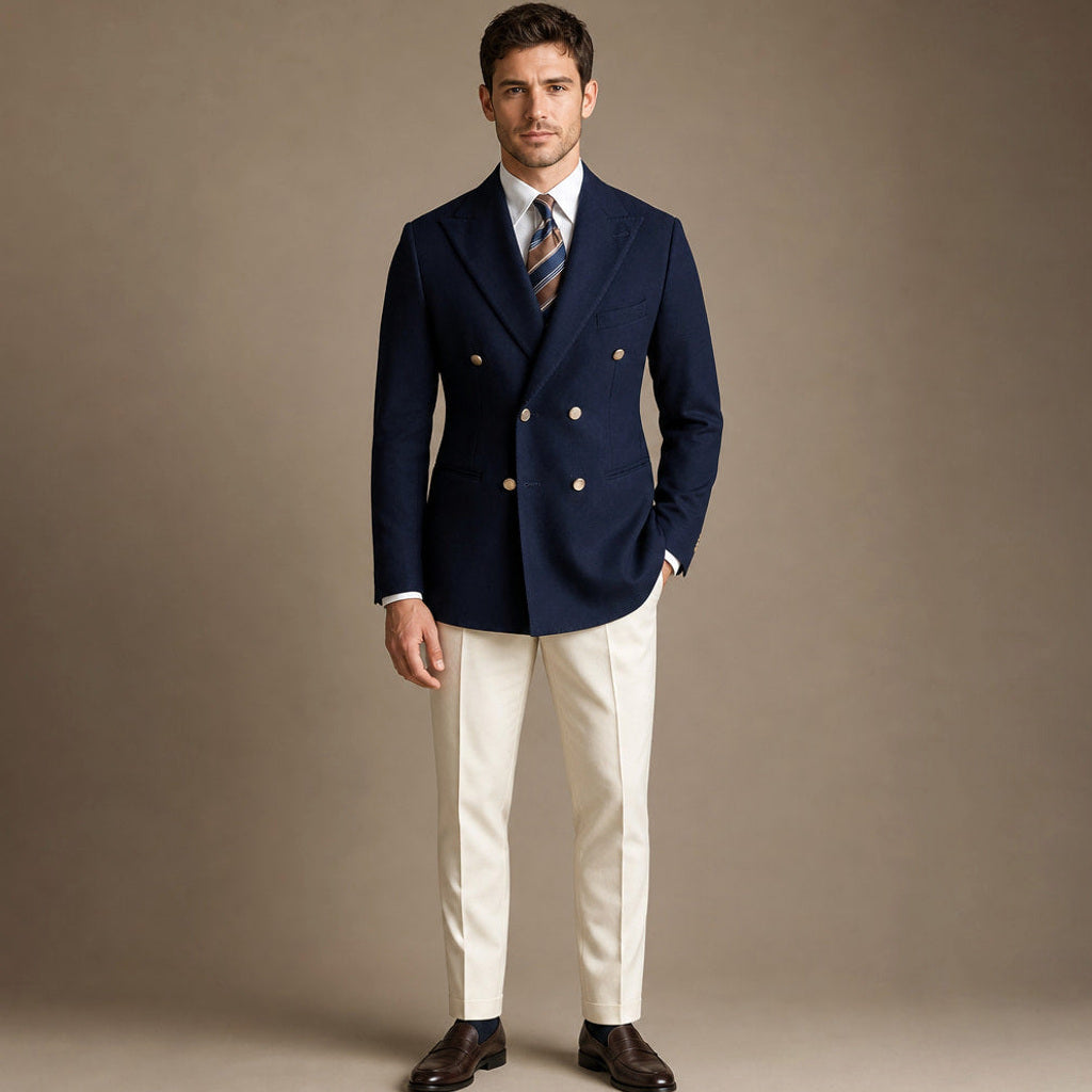Dennis | Blazer Halbgefüttert Tailored Fit Navy – Gesamtlook