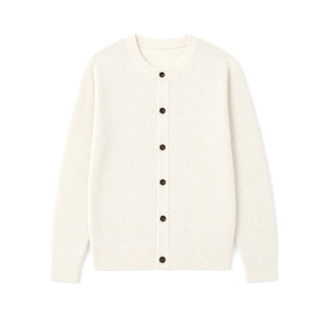 Dietrich | Strickjacke Wolle Perlmuster Elfenbein – Produktfoto