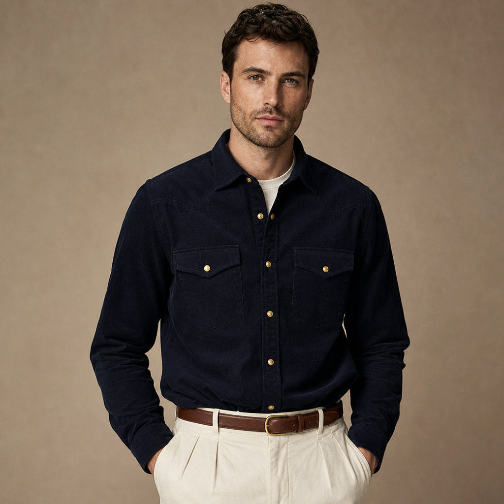 Dietwin | Cordhemd Druckknopfleiste Relaxed Fit – Produktfoto