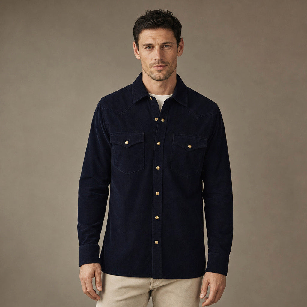 Dietwin | Cordhemd Druckknopfleiste Relaxed Fit – Premium Editorial