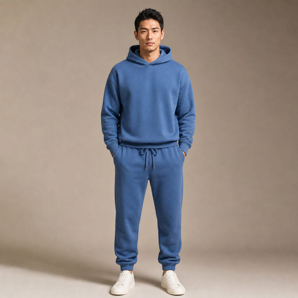 Draxon | Jogginganzug Zweiteilig mit Kapuze in Blau – Premium Editorial