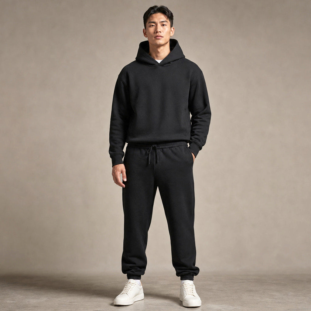 Draxon | Jogginganzug Zweiteilig mit Kapuze Schwarz – Produktfoto