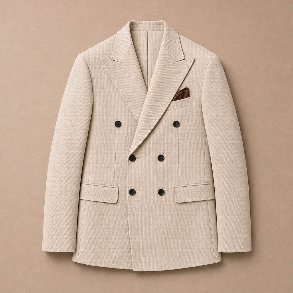 Ekbert | Blazer Neapolitanischer Schnitt Halbgefüttert Khaki – Flatlay-Produktfoto